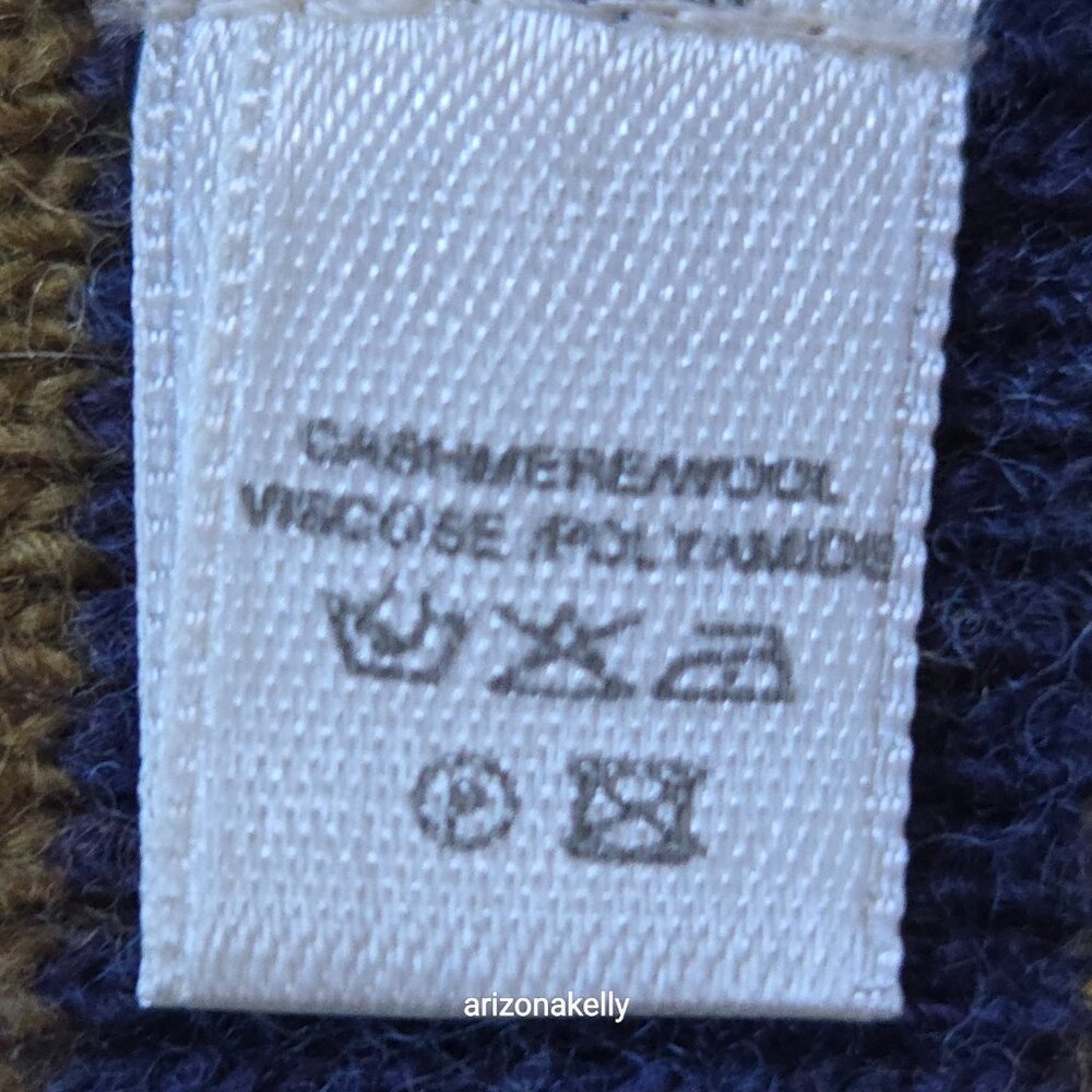 NWT Avoca Cashmere Wool Stripe Knit Scarf - Picture 7 of 10
